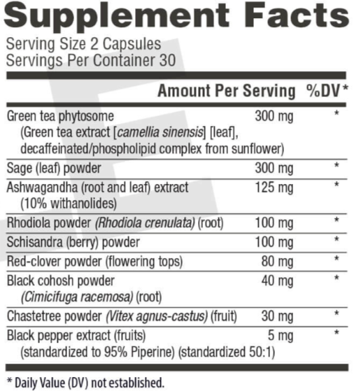 Menorescue Supplement Facts
