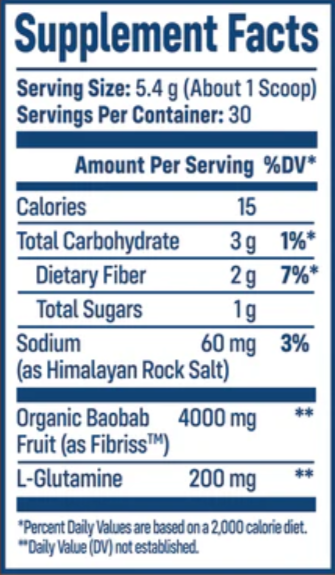 NativePath Native Fiber Supplement Fact