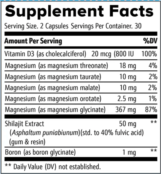 Dr. Love's Magnesleep Supplement Facts